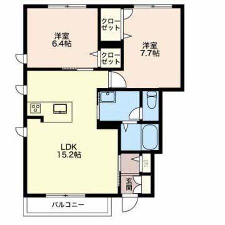 村井駅 徒歩15分 1階の物件間取画像